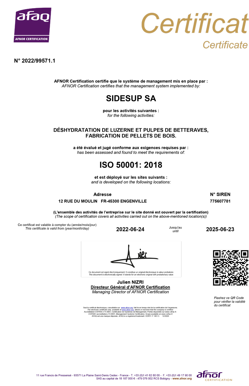 Certificat 5001