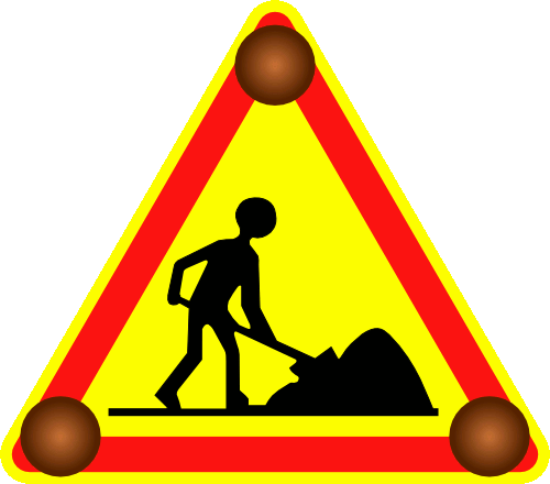 travaux clignotant